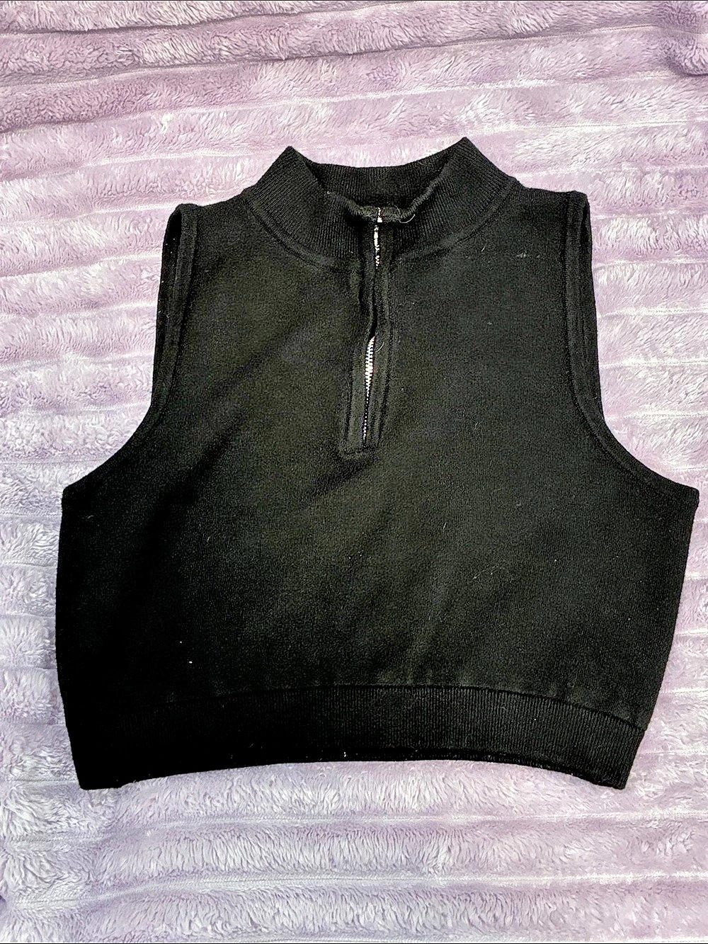 Wild Fable Black Zip-Up Vest Like New